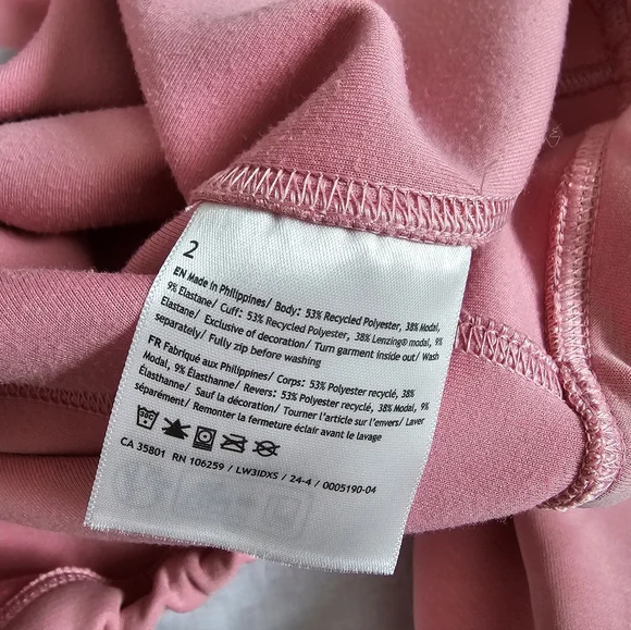 Lululemon 2 Light Baby Pink Brushed Softstreme Half Zip Sweater - Picture 7 of 8